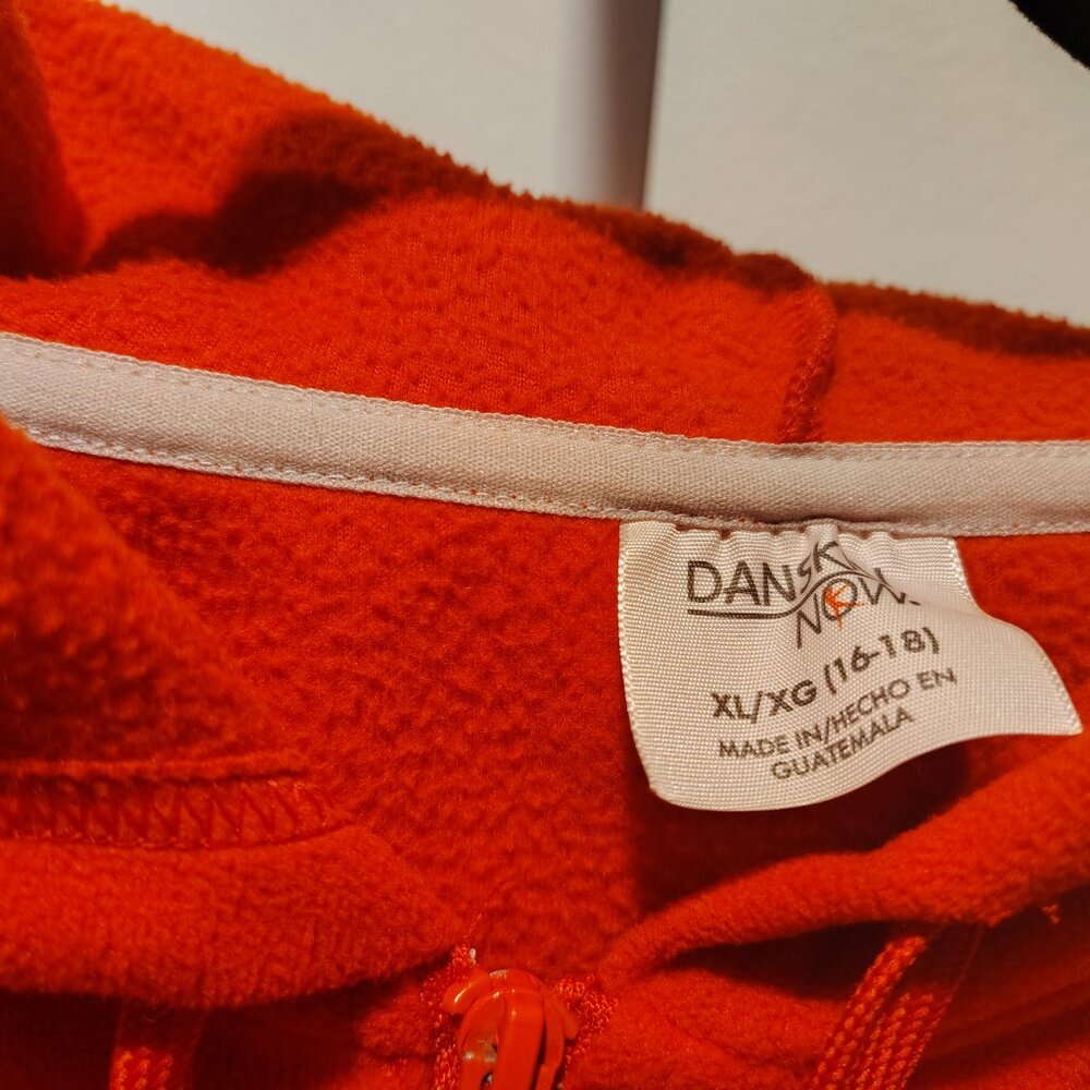 Danskin Now Women's Red Fleece Hoodie Size XL Polyester Full Zipper - Picture 6 of 11